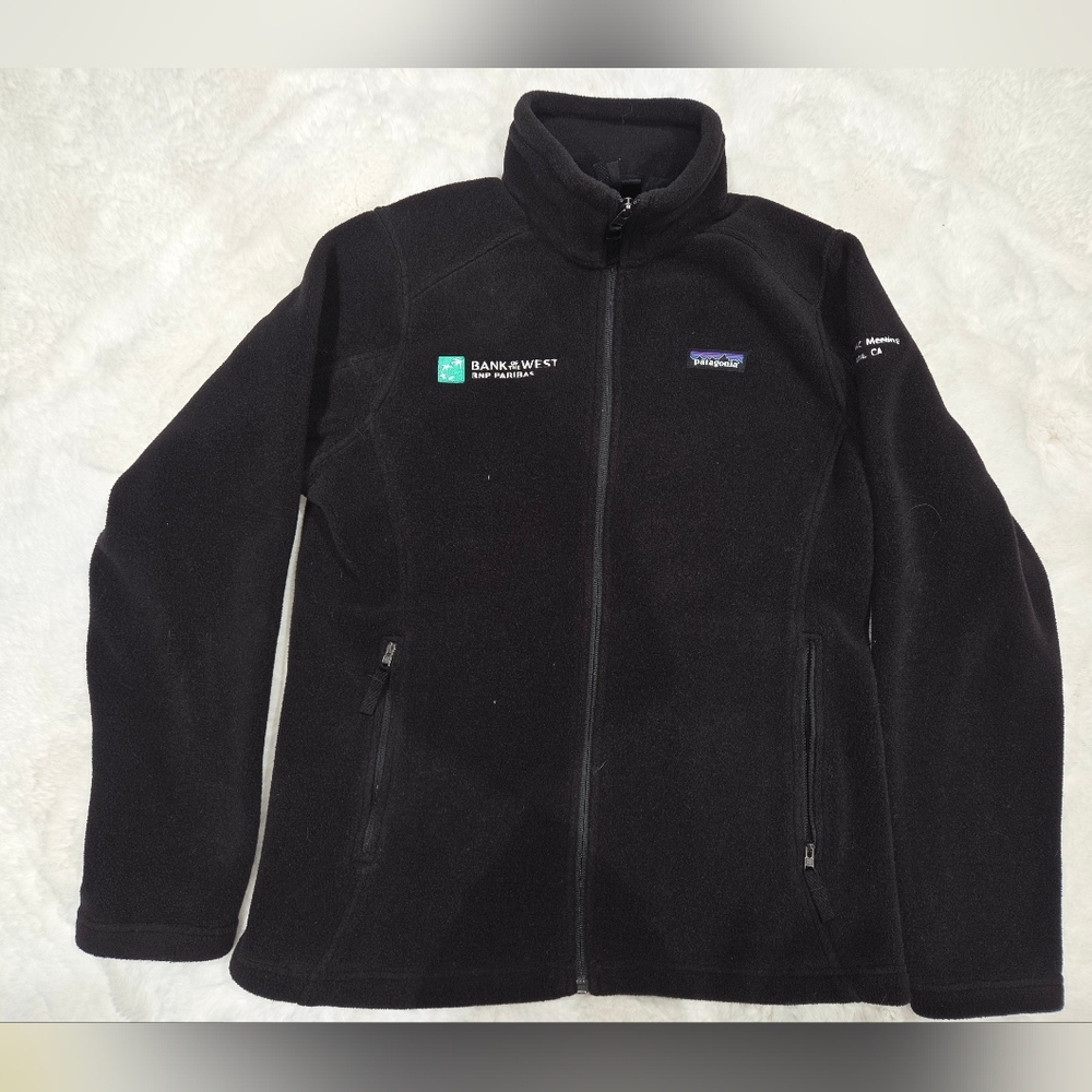 Patagonia Synchilla Better Sweater Fleece Full Zip Jacket Bank Logo